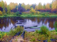 Остатки моста в Гаревке